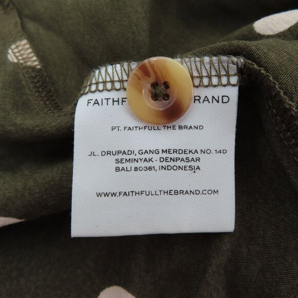 Faithfull the Brand Women 4 Rio Shirt Ronja Polka Dot Collared Button Top Blouse - Picture 7 of 10